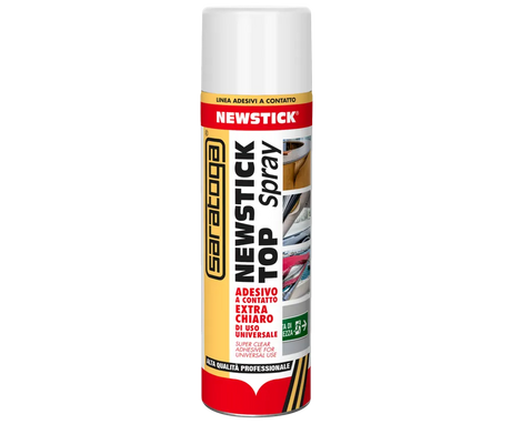 SARATOGA Newstick Top Spray - Adesivo a contatto extrachiaro universale 500ml