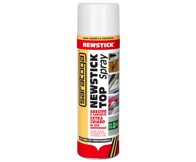 SARATOGA Newstick Top Spray - Adesivo a contatto extrachiaro universale 500ml