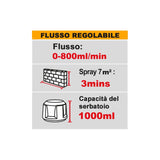 INGCO - Aerografo a Batteria 20V CSGLI2004 | Solo Corpo | 800 ml/min | Serbatoio 1000ml | 2 Ugelli Rame 1,5/2,5mm | Piattaforma 20V