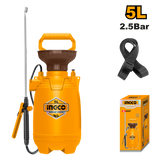 INGCO - Pompa a Pressione a Spalla HSPP30502 | 5 Litri | Lancia Inox | Getto Regolabile | Tracolla