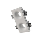 CENTRO FARETTI - Faretto in Gesso da Incasso Conico Doppio CSF045D | 2x GU10 | 25,5x13cm | Verniciabile