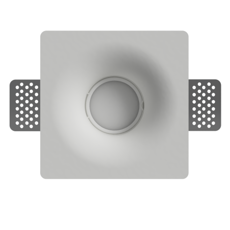 Spot en plâtre encastrable carré CSF045 | Trou entonnoir | 12x12cm | GU10 | Peignable