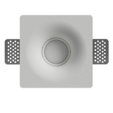 Spot en plâtre encastrable carré CSF045 | Trou entonnoir | 12x12cm | GU10 | Peignable