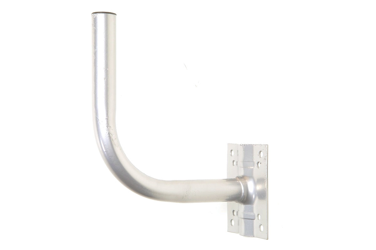 EMME ESSE - Supporto a Muro Curvo Antenne e Parabole 80097K | Ø40mm | 24+26cm | Acciaio Zincato | Piastra 16x12,4cm