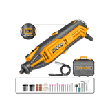 INGCO - Mini Smerigliatrice a Stelo MG13328E | 130W | 10000-35000 giri/min | Albero Flessibile | 109 Accessori | Valigetta BMC