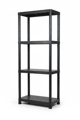 Scaffale Plastica Nero 4 Ripiani - Angolazione 3/4