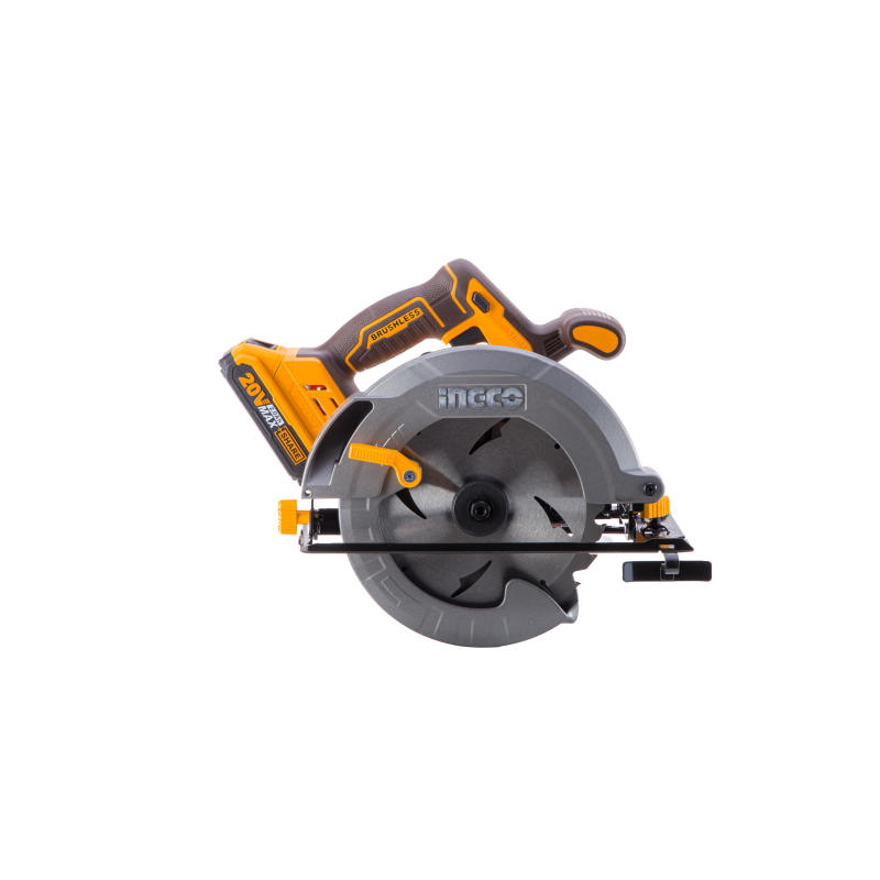 INGCO - Akku-Kreissäge Brushless CSLI1851 | 20V P20S | 185mm | 4800 U/min | Schnitttiefe 90° 65mm | Nur Gehäuse