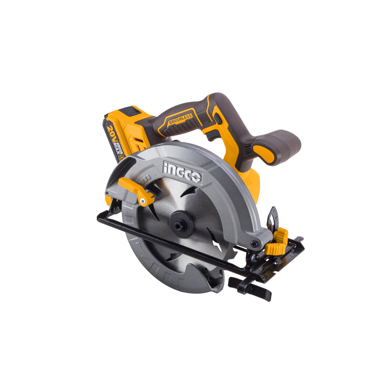 INGCO - Akku-Kreissäge Brushless CSLI1851 | 20V P20S | 185mm | 4800 U/min | Schnitttiefe 90° 65mm | Nur Gehäuse