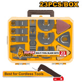 INGCO - Set 23 Accessori per Utensile Multifunzione AKTMT2301 | Lame Universali | Dischi Abrasivi | Raschietti | Valigetta