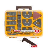 INGCO - Set 23 Accessori per Utensile Multifunzione AKTMT2301 | Lame Universali | Dischi Abrasivi | Raschietti | Valigetta