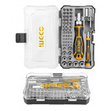 INGCO - Set Cacciaviti e Bit 55pz HKSDB0558 | Acciaio CR-V | Bit Magnetici | Valigetta Rigida