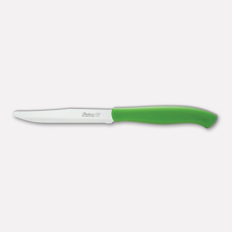 COLTELLERIE PAOLUCCI - Set 6 Coltelli Bistecca Lama Seghettata 11 cm GENIUS | Acciaio Inox | Made in Italy | Lavastoviglie | Manico Polipropilene