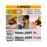 Ingco 42V 1280W 115mm Angle Grinder with 2 Batteries and Charger – CAGLI4128112E
