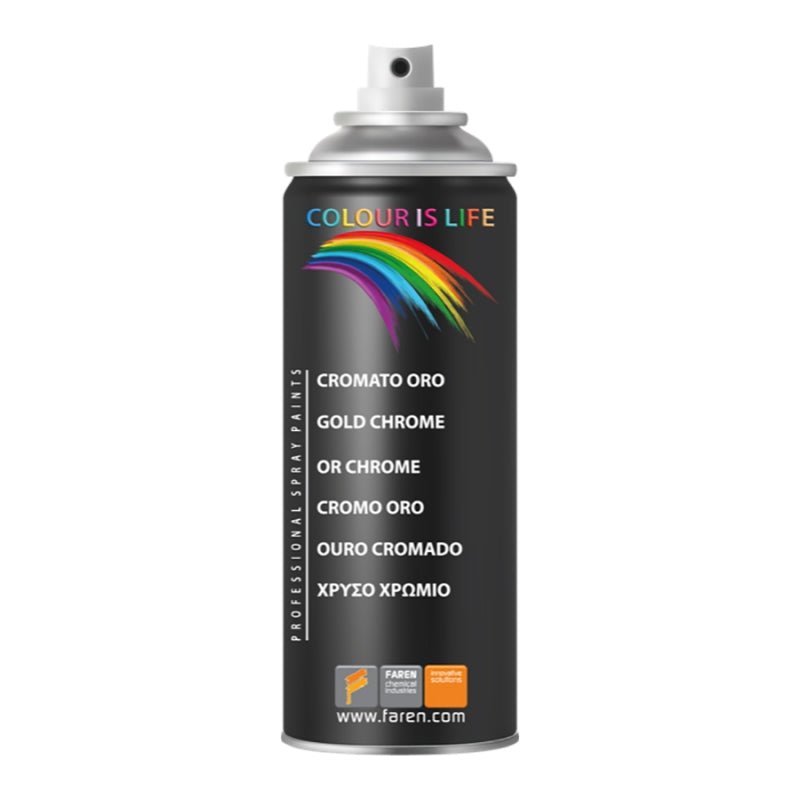 FAREN - Vernice Spray Specchiante Argento 7VI400 | Effetto Cromatura | Smalto Metallico Leafing | Acrilica