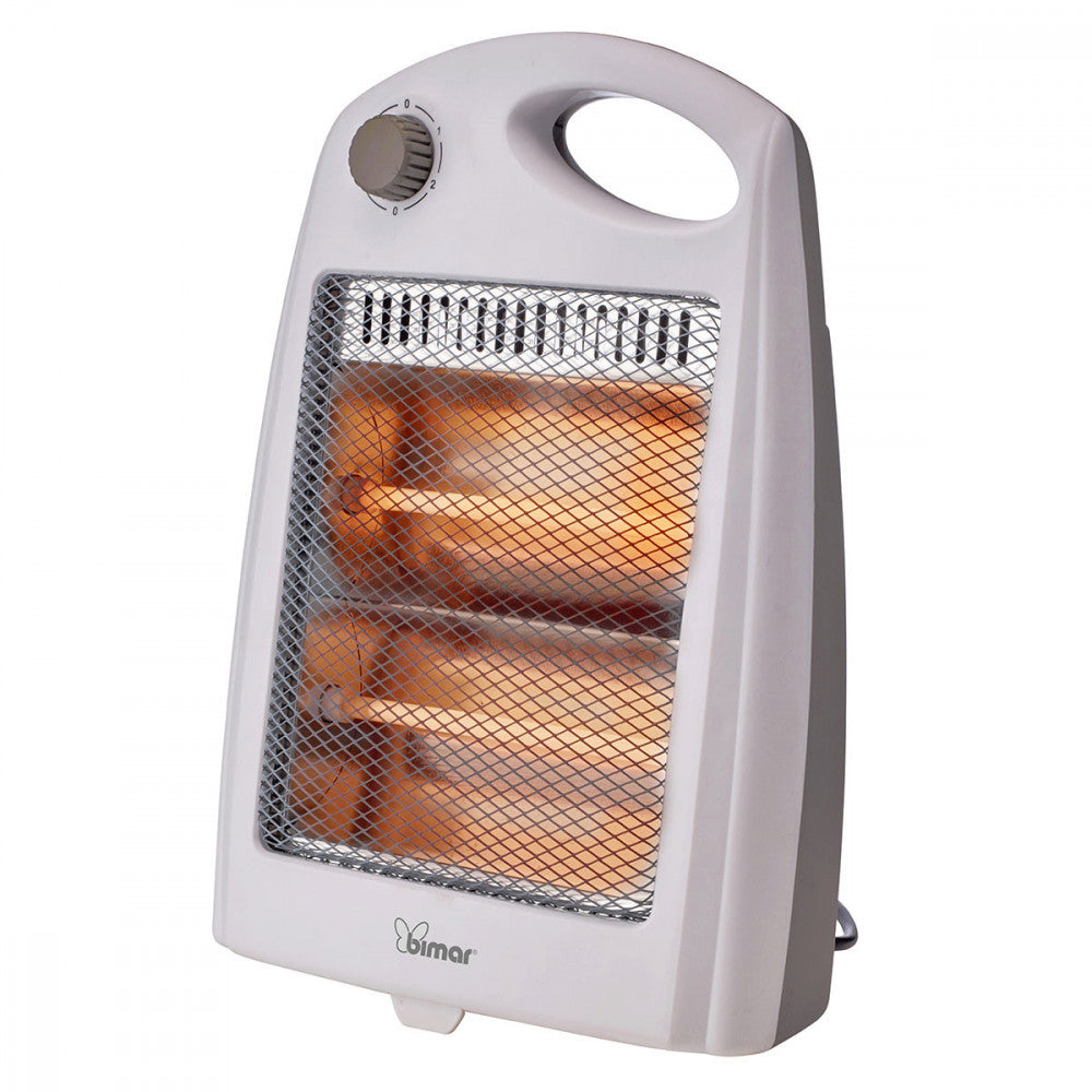 BIMAR - Stufa Infrarossi al Quarzo HR304 | 400/800W | Anti-Ribaltamento | IP20 | Maniglia | ~8m²