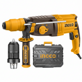 INGCO - Trapano Tassellatore 950W RGH9528-2 | SDS Plus | Doppio Mandrino | 28mm | Kit Completo