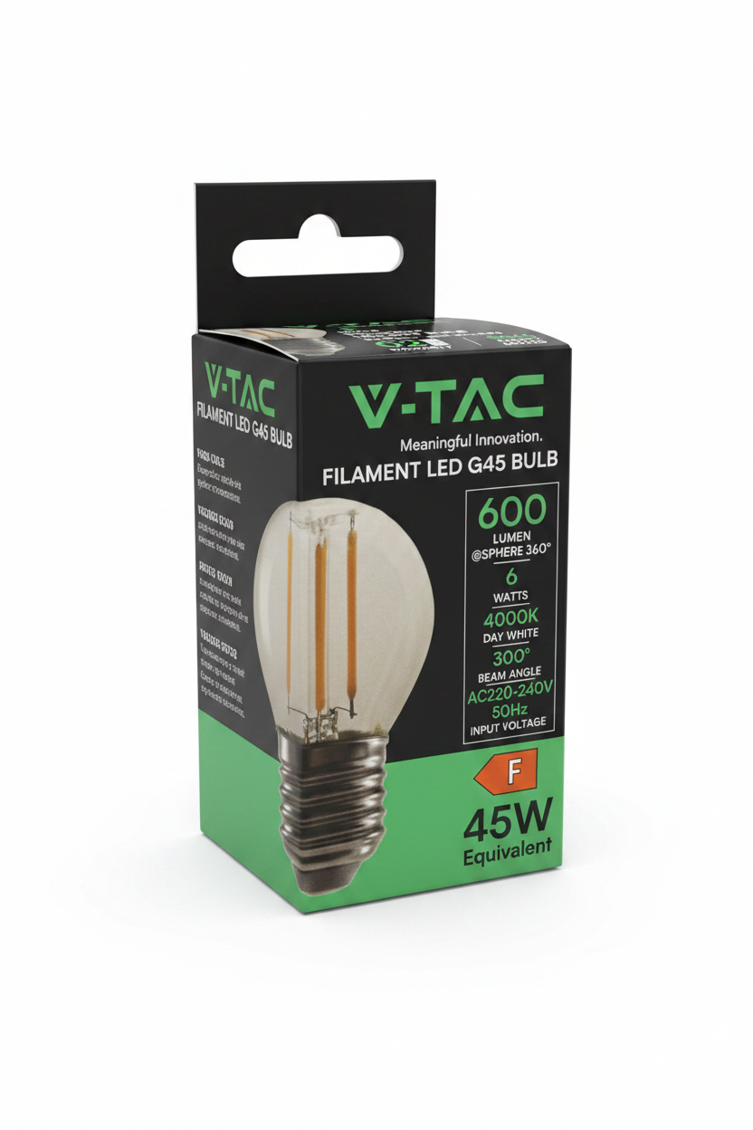 V-TAC Filament LED G45 - Confezione