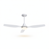 Ventilatore da soffitto bianco DC 4 pale LED sfondo bianco puro professionale