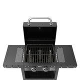 KASART - Barbecue a Gas Carrellato KASAGRILL 2 Fuochi | 5 kW | Griglia Ghisa 41x34cm | Accensione Automatica | Ripiani Pieghevoli | Cod. 8038193