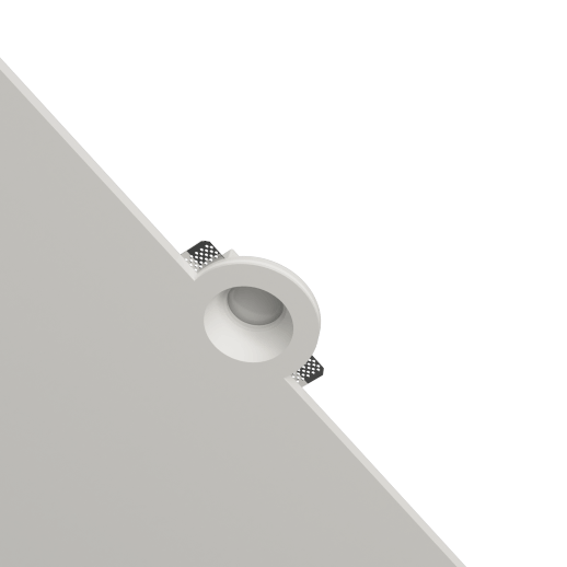 CENTRO FARETTI - Spot en plâtre encastrable rond conique CSF030 | GU10 | Ø12,5cm | Peignable | Faux plafond