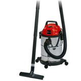 EINHELL - Nass-Trockensauger TC-VC 1820 S | 1250W | 20 L Edelstahl | Blasfunktion | Schwimmerschalter | 4 Rollen