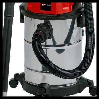 EINHELL - Nass-Trockensauger TC-VC 1820 S | 1250W | 20 L Edelstahl | Blasfunktion | Schwimmerschalter | 4 Rollen