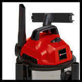 EINHELL - Nass-Trockensauger TC-VC 1820 S | 1250W | 20 L Edelstahl | Blasfunktion | Schwimmerschalter | 4 Rollen