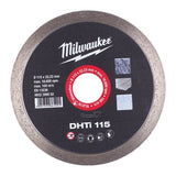 MILWAUKEE - Disco Diamantato DHTi 115mm | Ceramica Media e Bassa Durezza | Alesaggio 22,23mm