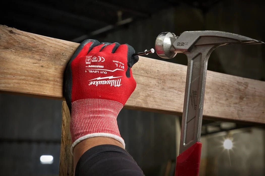 MILWAUKEE - Guanti da Lavoro Spalmati Nitrile | Categoria Taglio A | SMARTSWIPE | EN388 | Disponibili in 4 Taglie