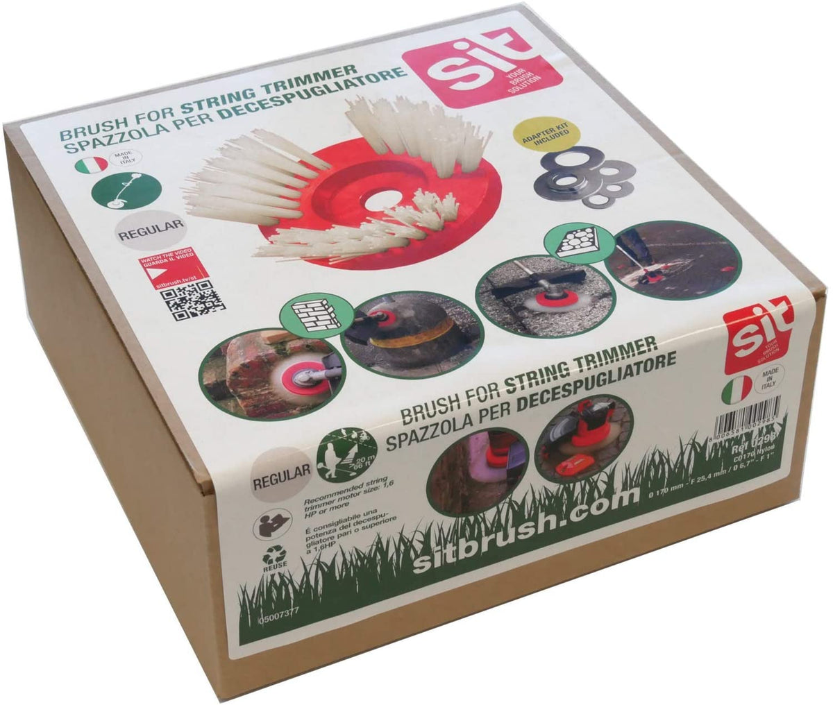 Freischneiderbürste für die Gartenarbeit aus Nylon C0170 SIT mit Adaptern 