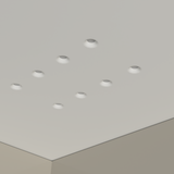 Spot en plâtre encastrable carré CSF045 | Trou entonnoir | 12x12cm | GU10 | Peignable