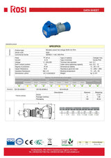 Industrielle fliegende Steckdose CEE 16A 2P+E 220V IP44 ROSI