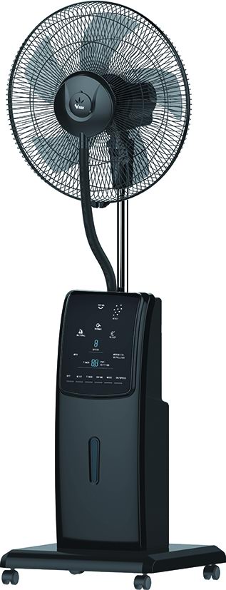 VIGOR - Sprühnebelventilator Boden Nettuno | 100W | Ø40cm | 3 Stufen | Fernbedienung | Timer 7,5h