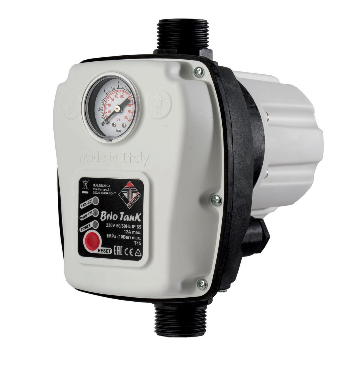 Italtecnica Brio tank press control electronic pressure regulator for electric pumps