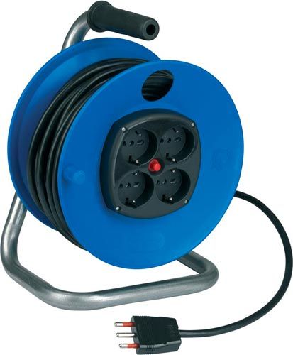 Prolunga avvolgicavo 50 MT con cavo H05VV-F 3G1,5 mm²