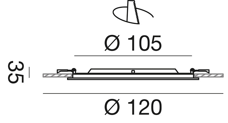 Runder Einbaustrahler 6W - 4000K natürliches Licht - MAIA - Gea Led 