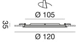 Runder Einbaustrahler 6W - 4000K natürliches Licht - MAIA - Gea Led 