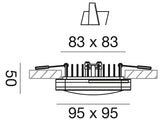 Quadratischer Einbaustrahler 10 W - 4000 K natürliches Licht - CARDEA - Gea Led