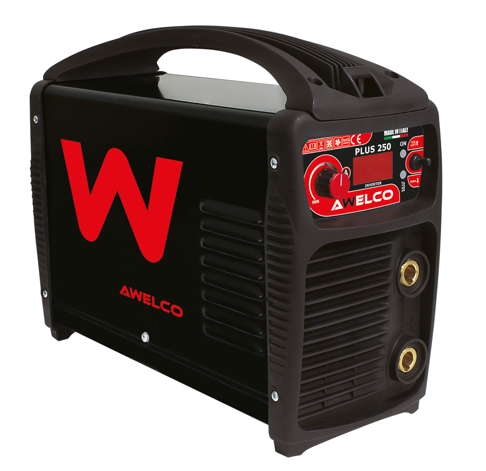 AWELCO - Saldatrice Inverter PLUS 250 TIG LIFT | TIG DC + Elettrodo MMA | 220A 100% Duty Cycle | Display Digitale | Dinse 35/50 | 6kg | Made in Italy