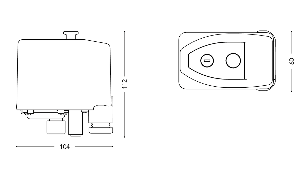 Air pressure switch for compressors with 14'' F connection - PMA12 