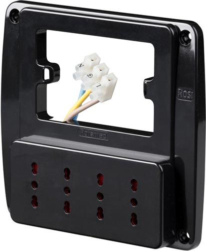 Wall power strip with 4 dual-purpose 10/16A sockets - ROSI