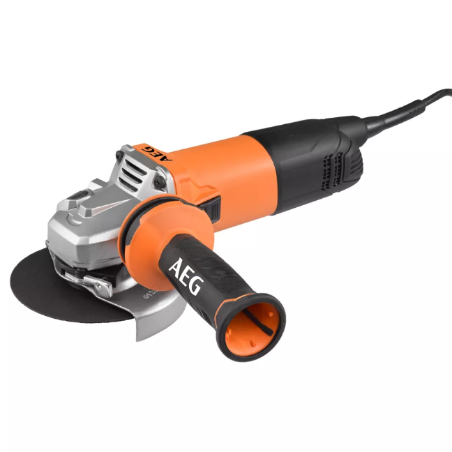AEG Smerigliatrice Angolare WS 10-125S | 1000W | Disco 125mm | Line Lock Out | AVS Antivibrazione | Ingranaggi Metallo