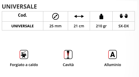 CASTELLARI Professionelle Astschere UNIVERSALE | Geschmiedetes Aluminium | Austauschbar | Rechts- und Linkshänder