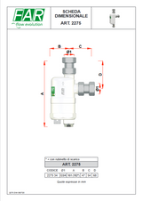 FAR - Defangatore Ultracompatto COMPACTFAR 2275 | Magnete | Ottone | 3/4" F-F | Impianti Termici