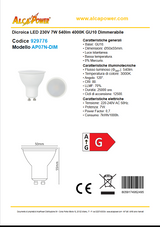 GU10 LED-Lampe 230V 7W 540lm natürliches Licht 4000K GU10 dimmbar - ALCAPOWER 