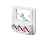 ROSI - Multipresa da Parete 3 Prese Schuko | 10/16A | Brevettata | Senza Opere Murarie | Emilia Smart | Bianco/Nero