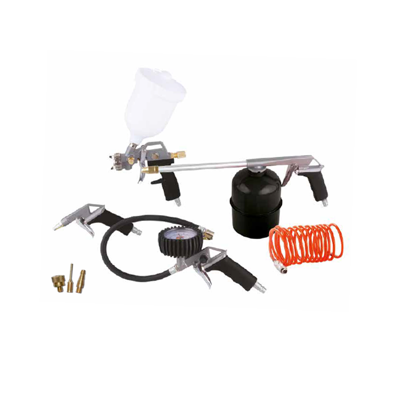 ABAC - Kit Accessori per Compressore 8 Pezzi G-810P 2809913655 | Tubo 5m | Gonfiaggio | Soffiaggio | Verniciatura