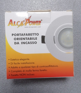 Portafaretto bianco rotondo orientabile da incasso - La Fattoria