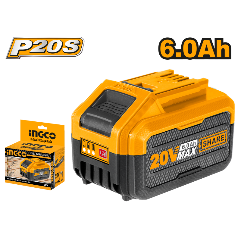 INGCO 20V 6.0Ah Lithium-ion battery
