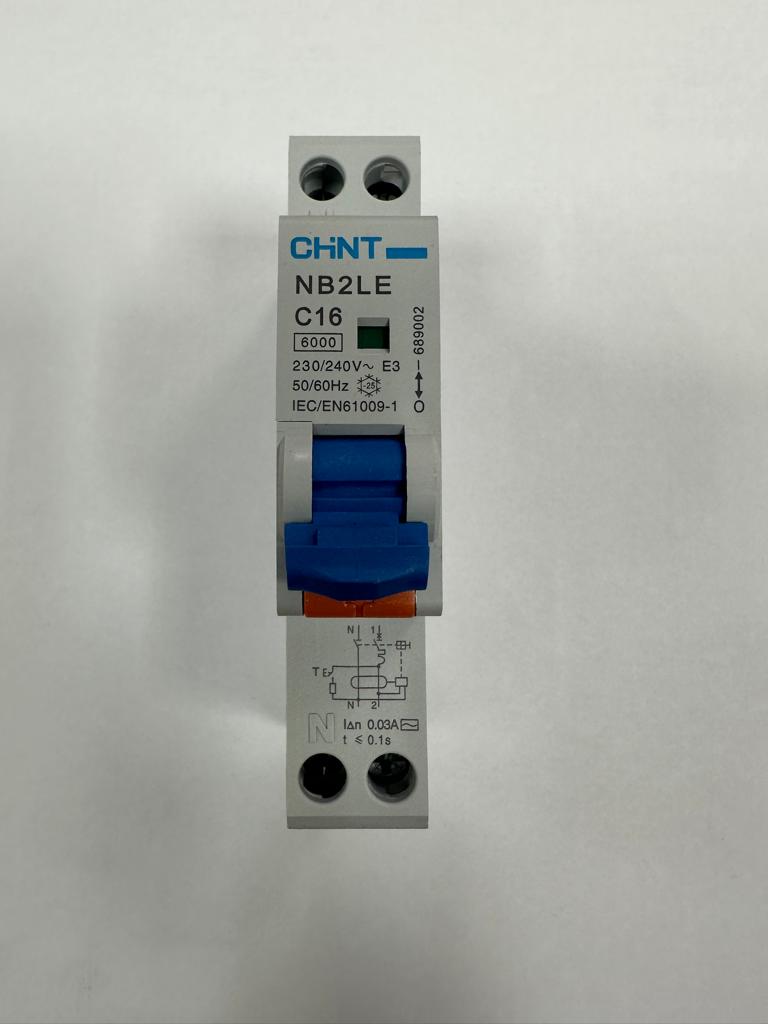 Magnetothermischer Differentialschalter 2 Module 1P+N 30mA 4,5kA Kurve C Typ A - CHINT